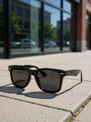 Netwiz Retro Square, Aviator, Wayfarer, Sports Sunglasses(For Men & Women, Black)