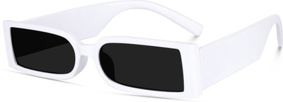 Eymen I Retro Square, Rectangular Sunglasses(For Boys & Girls, Black)