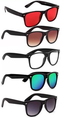 David Martin Wayfarer Sunglasses(For Men, Red, Brown, Clear, Green, Black)