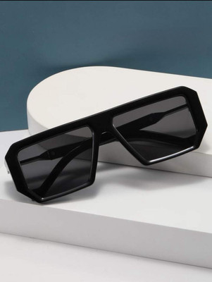kingsunglasses Retro Square Sunglasses(For Men & Women, Black)