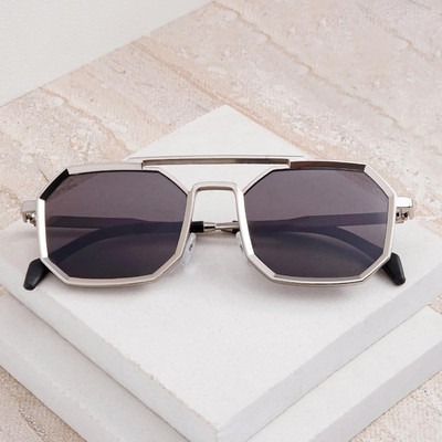 DKERAOD Retro Square Sunglasses(For Men & Women, Black)