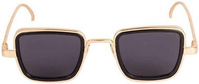 TamTam Retro Square Sunglasses(For Men & Women, Black)