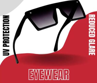 Zienz Rectangular Sunglasses(For Men, Grey)