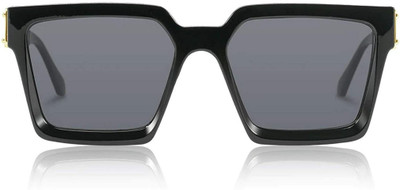 Capitalpoint Retro Square Sunglasses(For Men, Black)