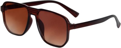 David Martin Retro Square Sunglasses(For Men & Women, Brown)