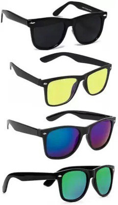 David Martin Wayfarer Sunglasses(For Men, Black, Yellow, Green, Blue)