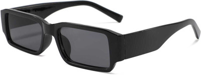 Legend Eyewear Retro Square, Rectangular Sunglasses(For Boys & Girls, Black)