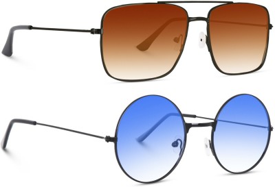 94mehj Rectangular Sunglasses(For Men & Women, Blue)