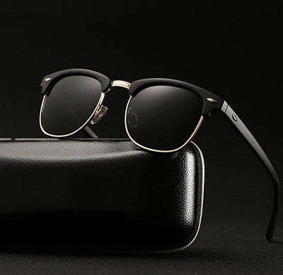 DKERAOD Clubmaster, Spectacle , Retro Square Sunglasses(For Men & Women, Black)