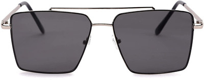 Dyana Core Retro Square Sunglasses(For Men & Women, Black)