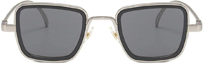 TamTam Rectangular Sunglasses(For Men & Women, Black)