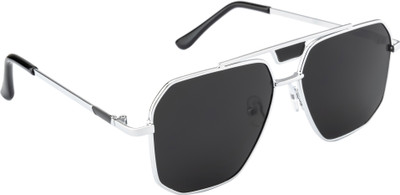 Fair-x Retro Square Sunglasses(For Men & Women, Black)