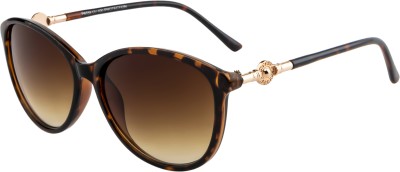 Fair-x Oval Sunglasses(For Women, Brown)