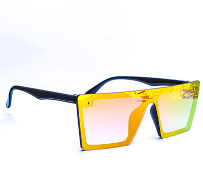 jiebo Rectangular Sunglasses(For Men, Yellow)