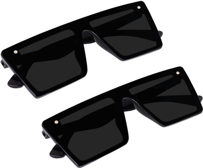 DKERAOD Retro Square, Wayfarer, Sports Sunglasses(For Men & Women, Grey)