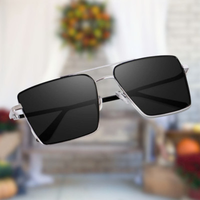Capitalpoint Retro Square Sunglasses(For Men, Black)