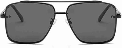 WEARWISE Rectangular Sunglasses(For Men & Women, Black)