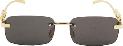 Bayberry Rectangular Sunglasses(For Men & Women, Black)