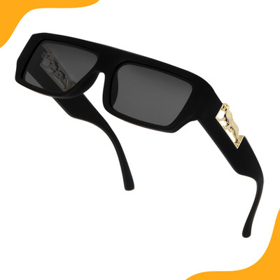 TheWhoop Rectangular Sunglasses(For Men & Women, Black)