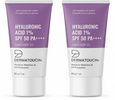 Dermatouch Sunscreen - SPF 50 PA++++ HYALURONIC ACID 1% SPF 50 PA++++ SUNSCREEN GEL(60 g)