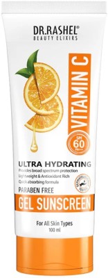 DR.RASHEL Sunscreen - SPF 60 PA+++ Vitamin C Ultra Hydrating SPF 60 PA +++ Gel Sunscreen Parabean Free(100 ml)