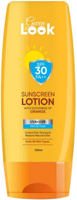 Gwenlook Glowing Skin Sun protection Spf sunscreen Lotion For Men & Women - SPF 30 PA++(100 ml)