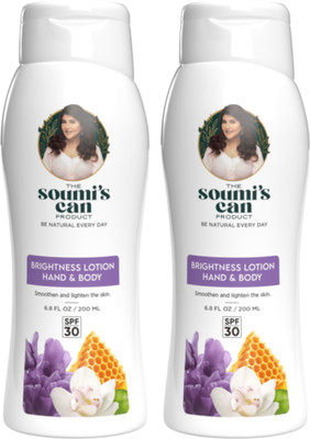 The Soumi's Can Product Sunscreen - SPF 50 BRIGHTNESS LOTION HAND & BODY (PACK OF 2)(400 ml)