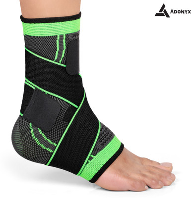 ADONYX Premium 3D Sport Ankle Brace Protector Compression Protection Guard Pain Relief Ankle Support(Green)