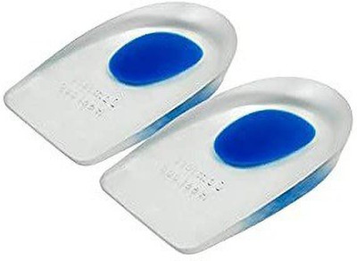 MILLOR Heel cups Silicon Heel Pad for Heel Ankle Pain, Heel Spur Shoe Support Pad Heel Support(Blue)
