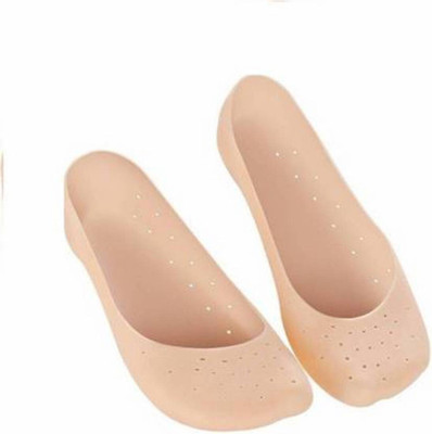 CITYCART Silicon Gel Heel Socks Heel Support(Beige)