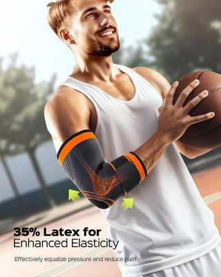 keycraze Elbow brace for Tennis|Gym|Cricket and many more sports Elbow Support(Red, Grey, Black)