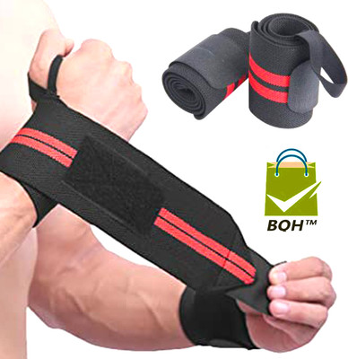 FFive Weight lifting Strap with Wrist supporter (Red/Black) Supporter