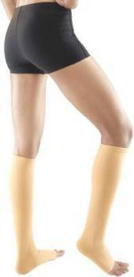 VISSCO Core Medical Compression Stockings-Below Knee_Medium Knee Support(Beige)