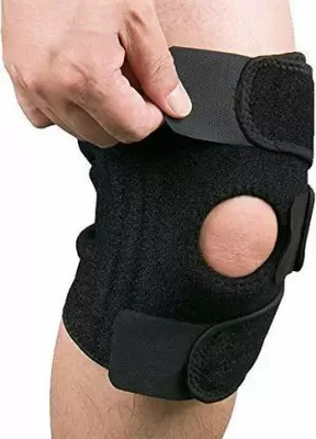 MSTRADERS Adjustable Knee Cap Support Brace Sports Gym Running Arthritis Joint Pain Relief Knee Support(Black)