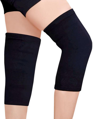 EmmEmm Black Warm Knee Cap for Quick Pain Relief during Sports and Old Age People Knee Support(Black)