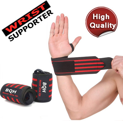 FFive Wrist Supporter Band/Wraps with Thumb Loop for Gym Weight Lifting & Workout Supporter