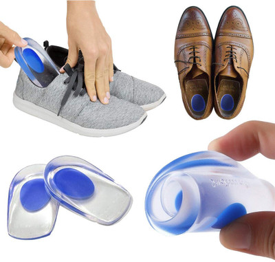 FIVANIO Gel Silicon Heel Pad for Heel Ankle Pain, Shoe Support Pad for Men and Women Heel Support(Multicolor)