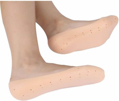 CITYCART Anti Crack Full Silicon Moisturizing Socks Cracks Heel Support Heel Support(Beige)