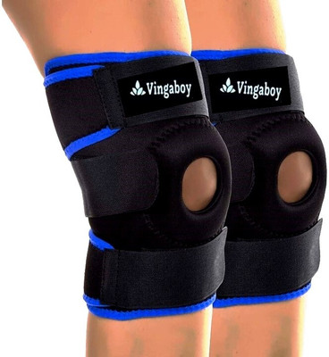 Vingaboy Magnetic Therapy Knee Hot Belt Self Heating Knee pad Support Belt.(1 PAIR) Knee Support(Blue)