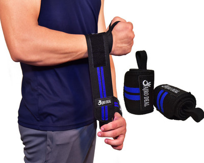 AJRO DEAL Wrist Support Band with Thumb Loop Grip for Weightlifting Adjustable Strap Wrist Support