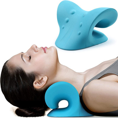 WEIRVI eck and Shoulder Relaxer for TMJ Pain Relief and Cervical Traction Device Neck Pillow(Blue)