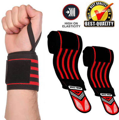 FFive Wrist Supporter Weight Lifting Training Gym Straps with Thumb Wrist Support