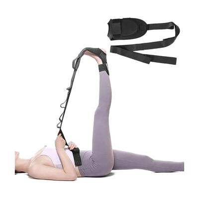 Fitness Scout Stretching Trainer Durable Correction Belt Foot Drop Stretcher Ankle Ankle Support(Black)