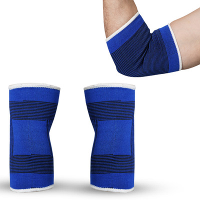 Manogyam Set of Elbow Support for Gym, Sports Elbow Support(Blue)