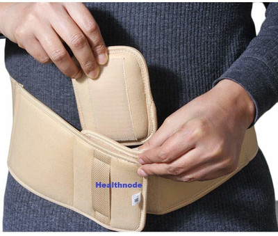 healthnode Umbilical Hernia Support Belt Belly Button Brace with Foam Pressure Pad Supporter