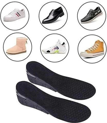 Eltihr 3 Layer 7cm Height Increase insole Shoes Pad Air Cushion for men & women Insole(Black)