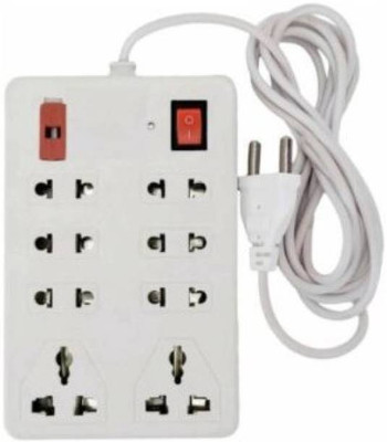 Eels CBB_903_ 8+1 with Fuse, 8 Socket Extension Boards 8  Socket Extension Boards(White, 2.5 m)