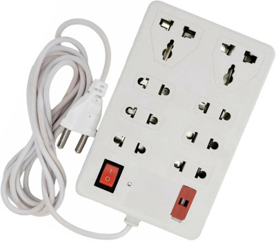 RAAMKM CB_4774_8 Plug Point Light Extension 8 Socket Extension Boards 8  Socket Extension Boards(White, 2.5 m)