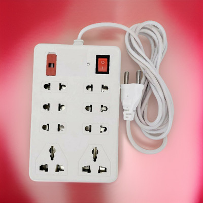 LifoDora Power Plate 10 Multi Plug 8 Socket Extension Boards nt33 8 Socket Extension Boards(White)