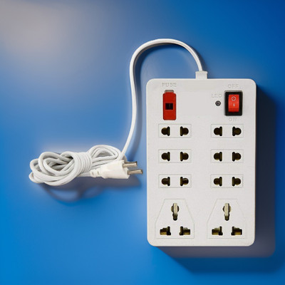 TOOLART Extension board 8 Socket Extension Boards 8 Socket Extension Boards mr28 8  Socket Extension Boards(White, 2.5 m)